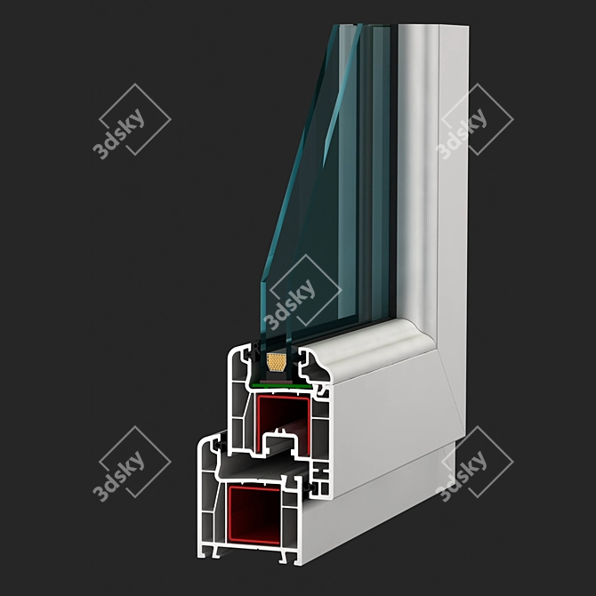 Premium Plastic Window: Enhance Realism! 3D model image 1