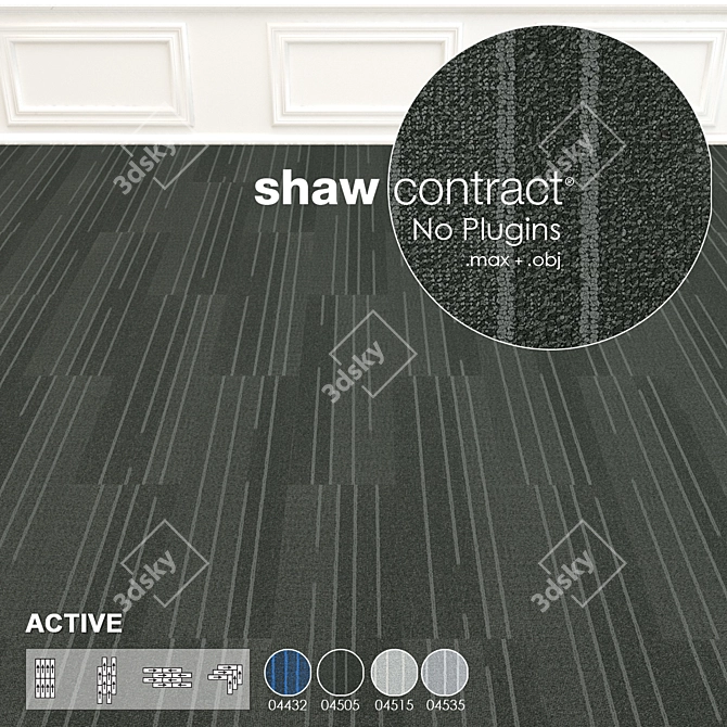 Dash Series: Shaw Carpet Tiles 3D model image 1