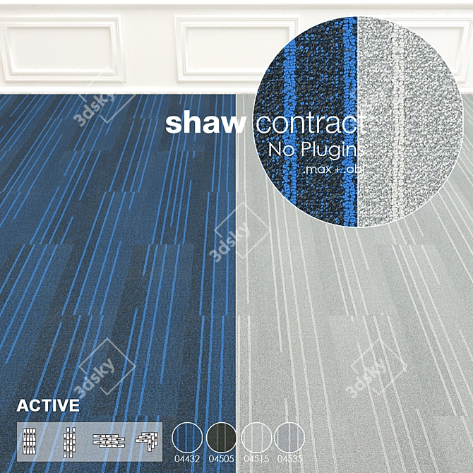 Dash Series: Shaw Carpet Tiles 3D model image 3