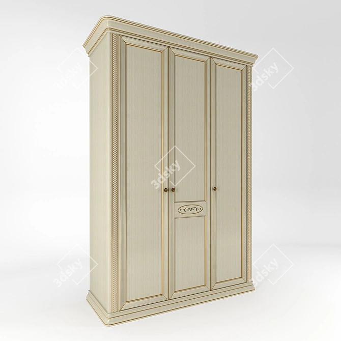 Siena Avorio Wardrobe: Stylish Storage Solution 3D model image 1