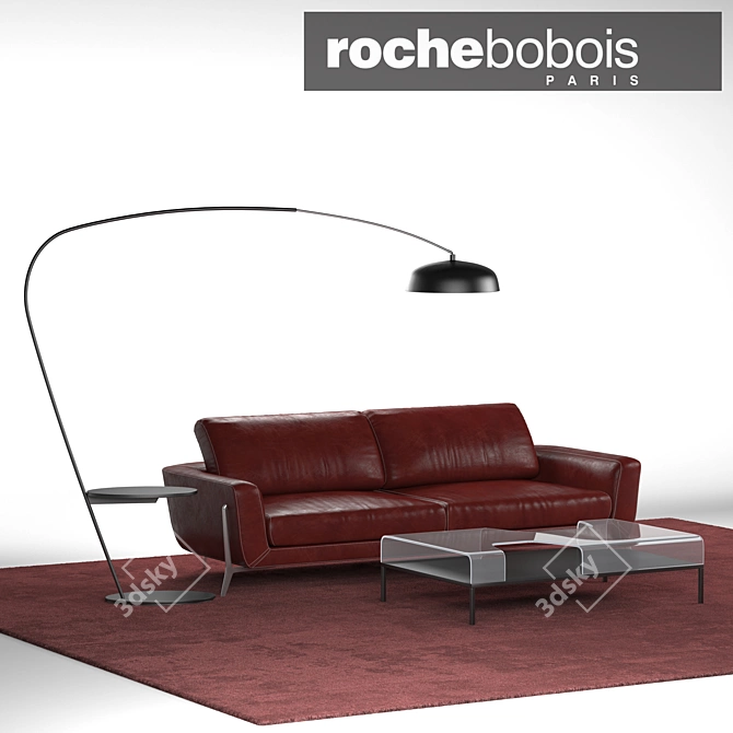 Modern Allusion 3-Seat Sofa 3D model image 1