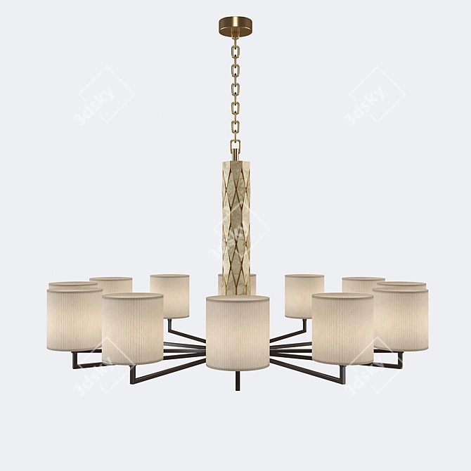 Modern Matte Black Pendant Light 3D model image 1