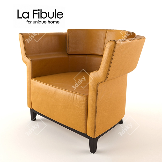 Title: Hemingway Turbosmooth Armchair 3D model image 1