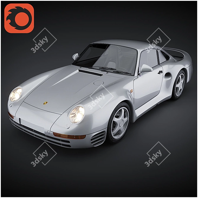 Precision Performance: Porsche 959 3D model image 1