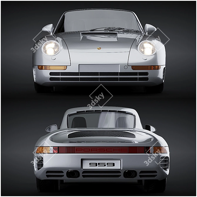 Precision Performance: Porsche 959 3D model image 3