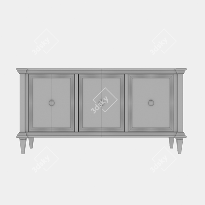 Elegant Ivory TV Stand & Buffet: Misier Collection 3D model image 3