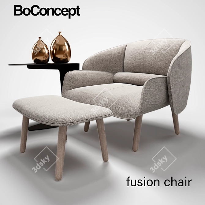 BoConcept Fusion Chair Set: Ergonomic Comfort & Stylish Design 3D model image 1