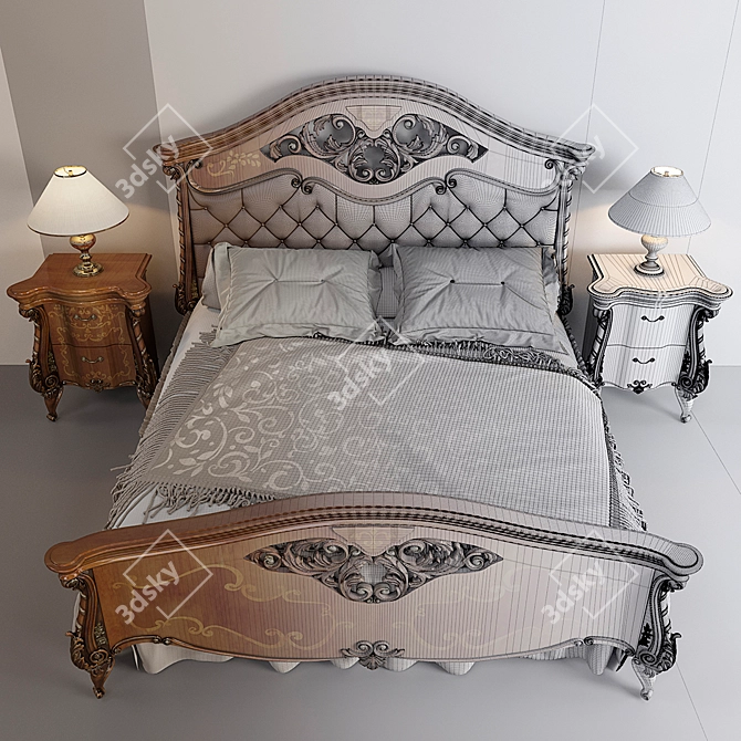 Luxury Italian Bedroom Set by Signorini & Coco 3D model image 3