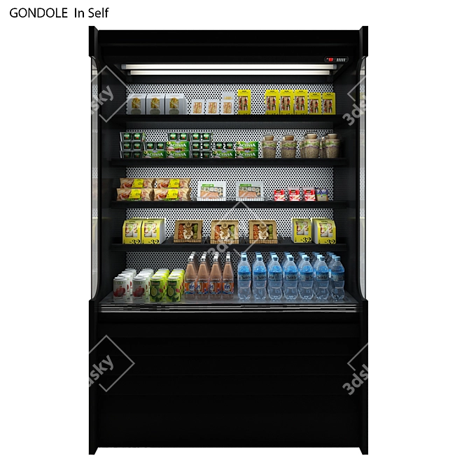 Gondoletta: Supermarket Cooler Showcase 3D model image 1