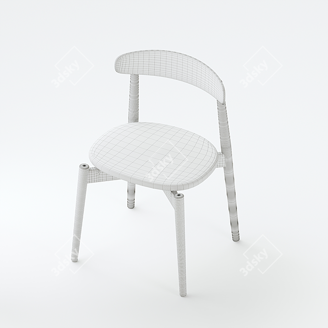 Modern Cult Dining Chair 3D model image 3