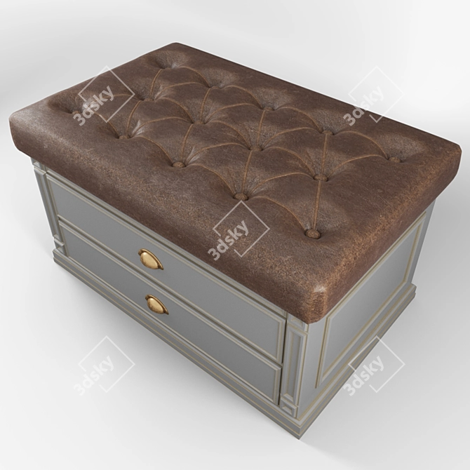 Versatile Hallway Banquette with Drawers 3D model image 3