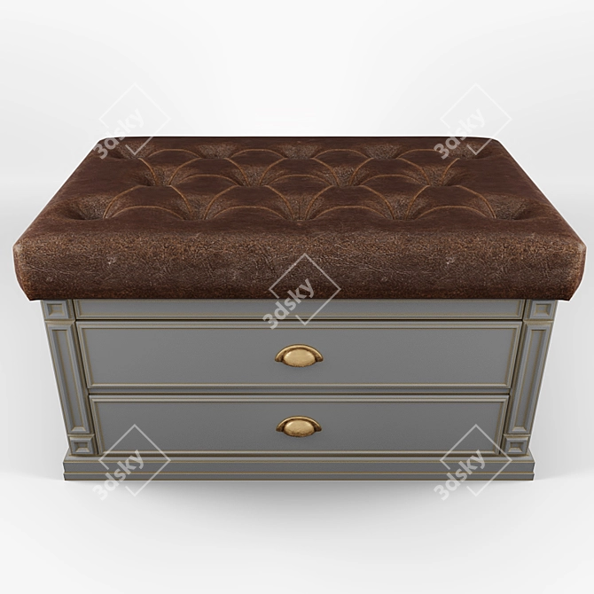 Versatile Hallway Banquette with Drawers 3D model image 5