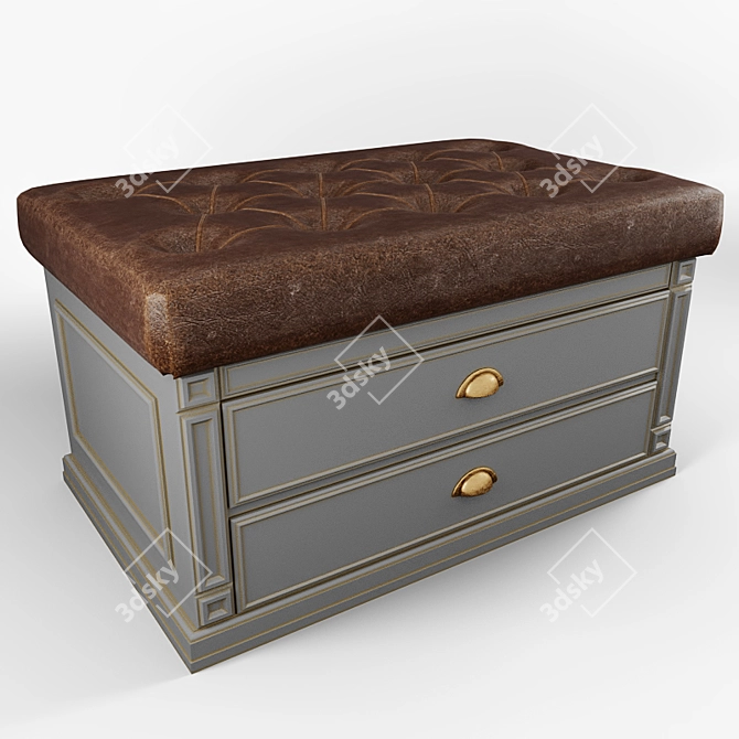 Versatile Hallway Banquette with Drawers 3D model image 6