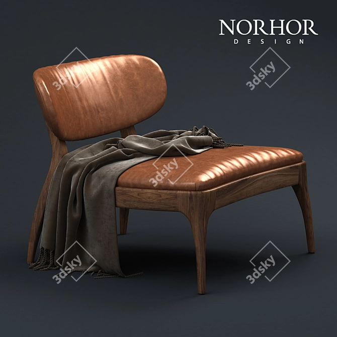 Modern Taron Reeves Accent Sofa 3D model image 1