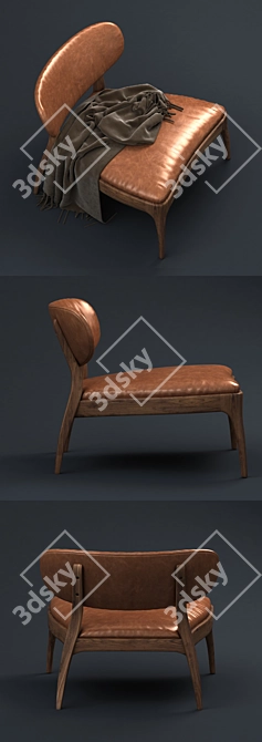 Modern Taron Reeves Accent Sofa 3D model image 2