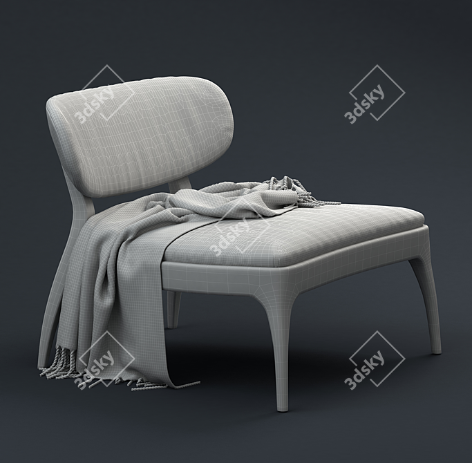 Modern Taron Reeves Accent Sofa 3D model image 3