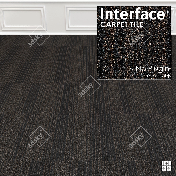 Barricade Carpet Tiles: High-Res Textures & Configurations 3D model image 2