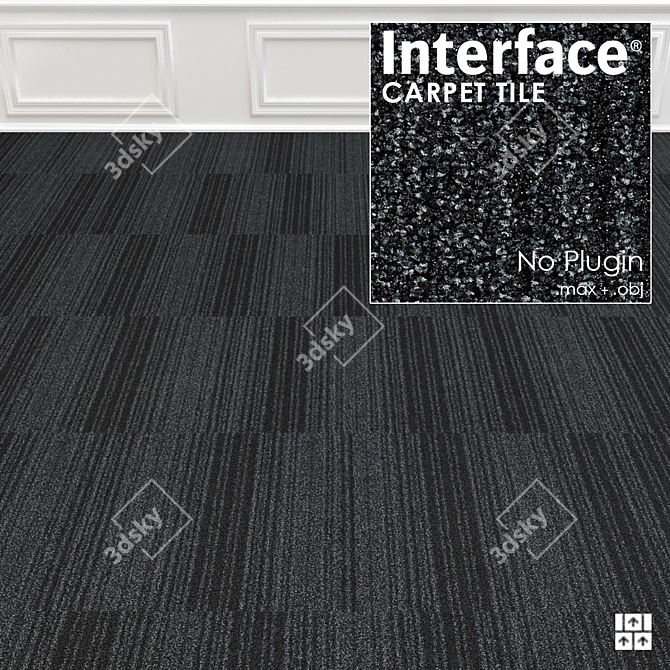 Barricade Carpet Tiles: High-Res Textures & Configurations 3D model image 3