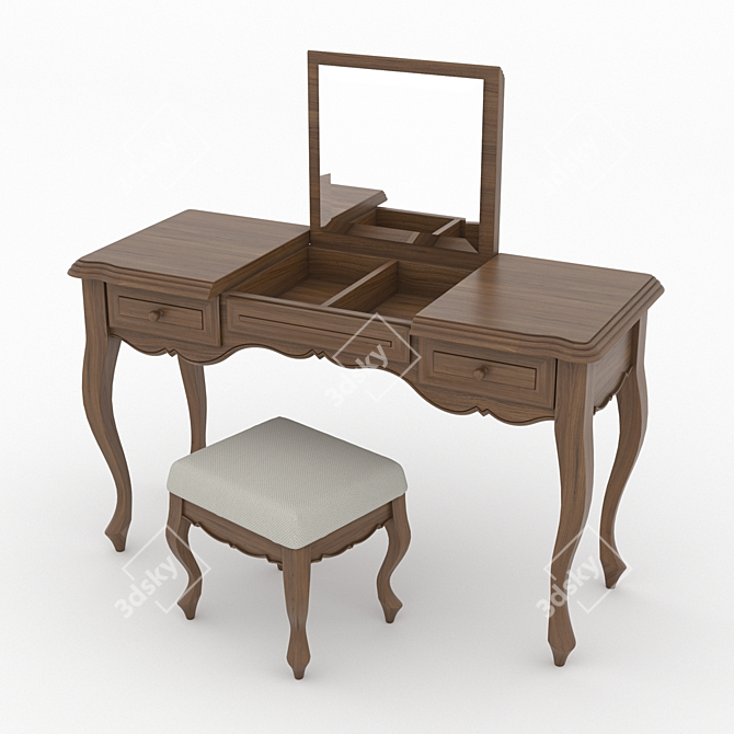Elegant Provence Toilet Table 3D model image 2