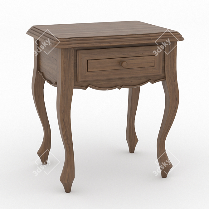 Provence Bedside Table: Elegant and Functional 3D model image 1