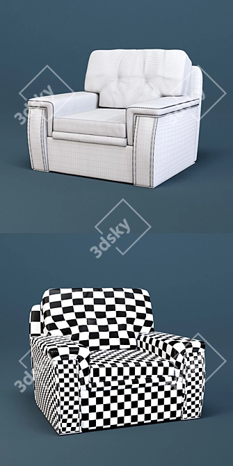 Luxury Lord Armchair: BIS-M 3D model image 2