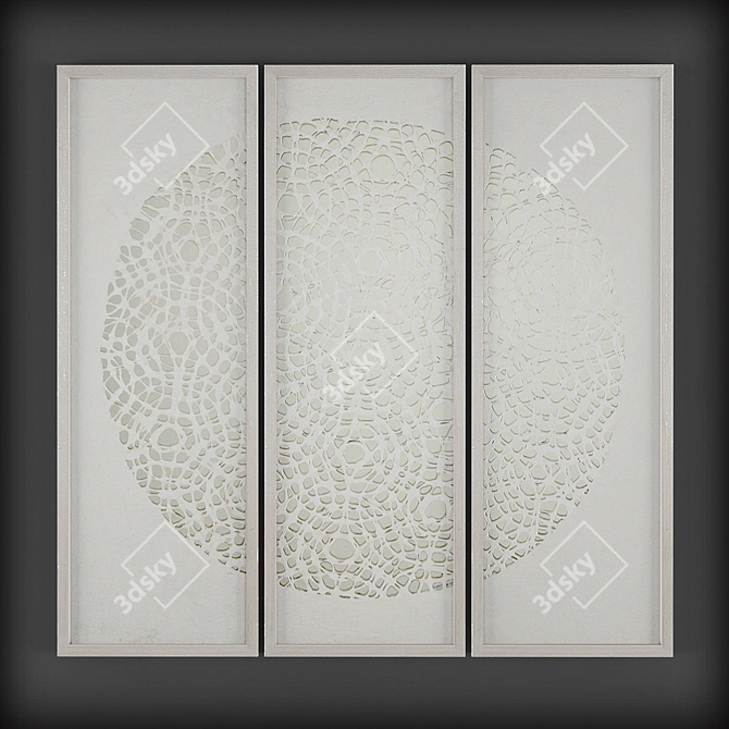 Mystere Shadow Box Wall Art
Natural Fiber Triptych Decor
Sea Fan Wall Decoration 3D model image 2