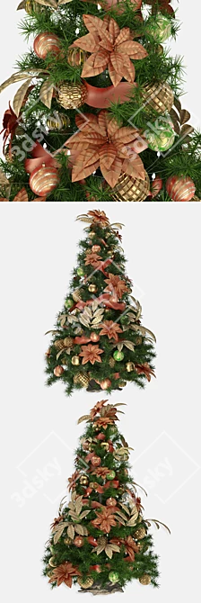 Festive Fir Tree - 2m Tall 3D model image 2