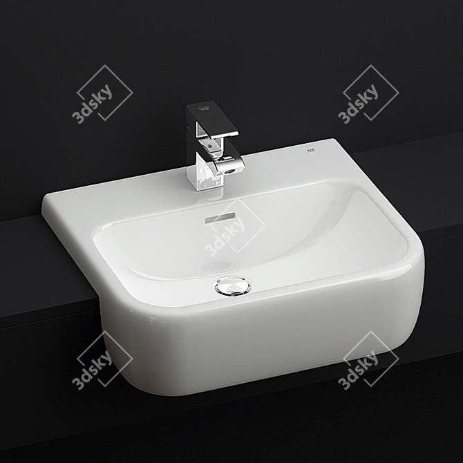 RAK Metropolitan Recessed Washbasin 3D model image 1