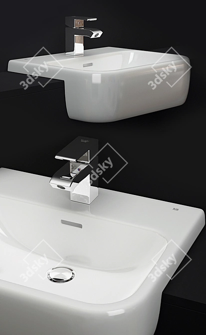 RAK Metropolitan Recessed Washbasin 3D model image 2