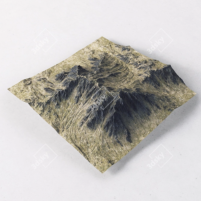  Majestic Mountain Landscape 3D model image 1