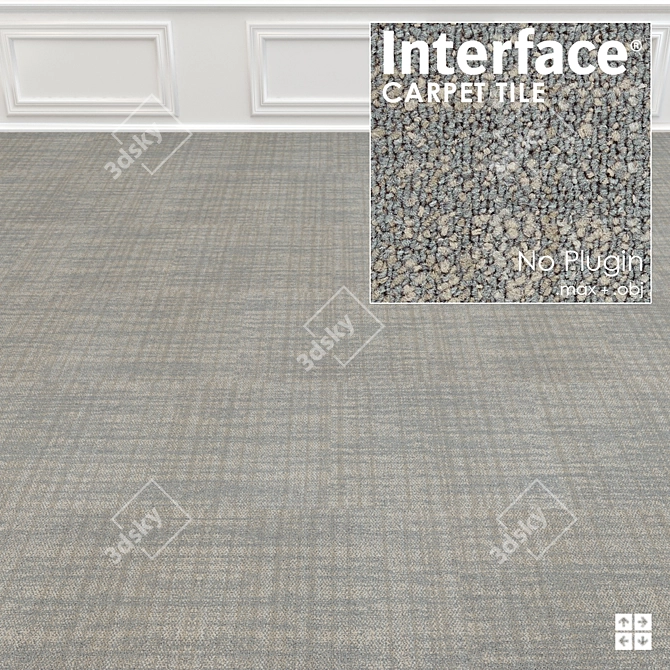 Contemplation Carpet Tile: High-Res Textures, Versatile Configurations 3D model image 2