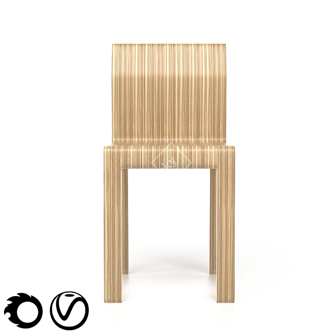 Scandinavian Eco-Style Chair 3D model image 2