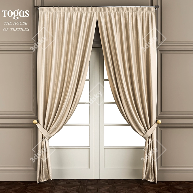 Elegant Luis Curtain Set 3D model image 1