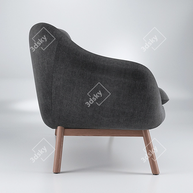 Oslo Marl Gray 2 Seater: Stylish and Comfortable 3D model image 3