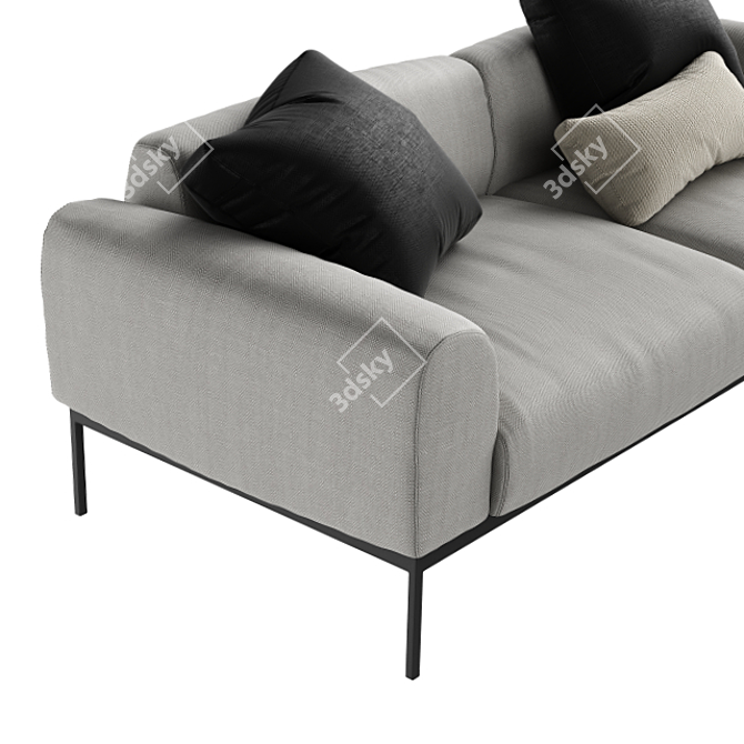 Elegant Bon Sofa: Modern Comfort 3D model image 2