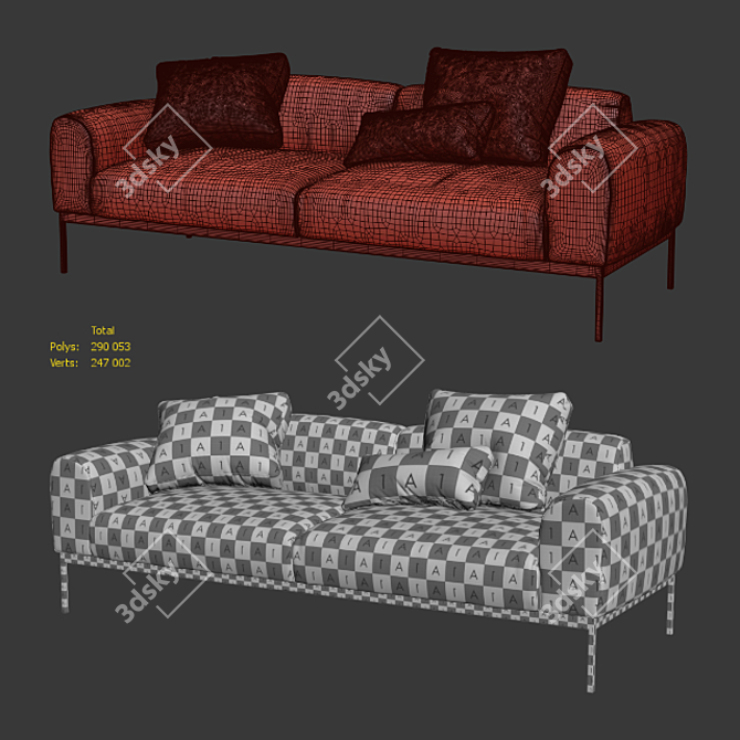 Elegant Bon Sofa: Modern Comfort 3D model image 3