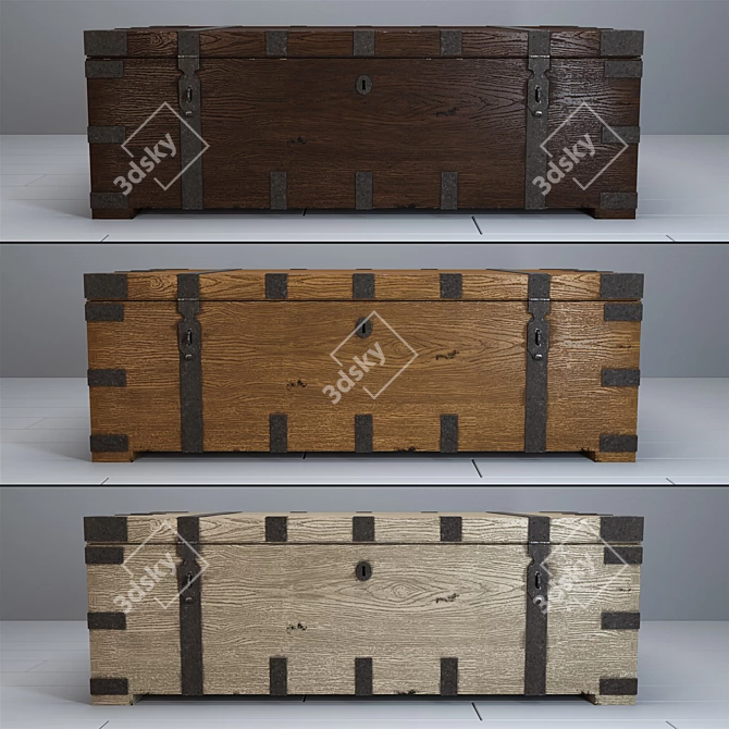 Restoration Hardware Heirloom Chest 3D model image 1