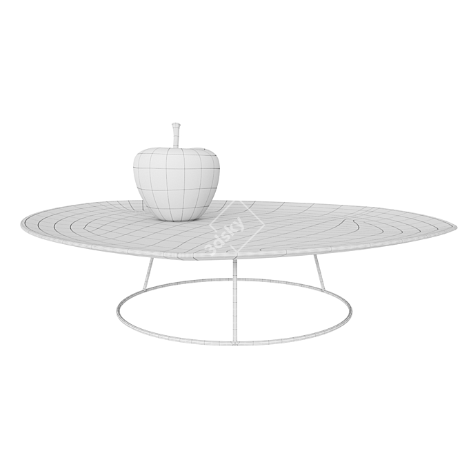 Luxury Modern Pebble Coffee Table 3D model image 2