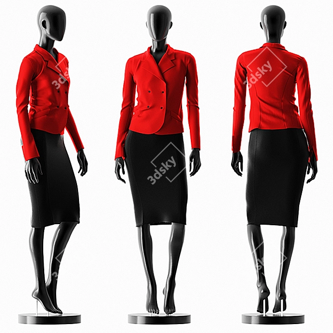 Chic Casual Suit Set 3D model image 1