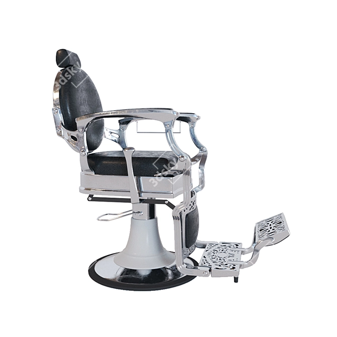 Vintage-Inspired Capone Barber Chair 3D model image 2