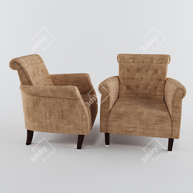 Fairmont Park Bonaccord Armchair 3D model image 2