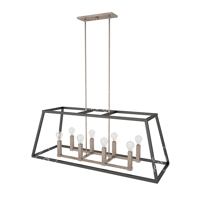 FULTON 3338BZ: Stylish Hanging Light 3D model image 1