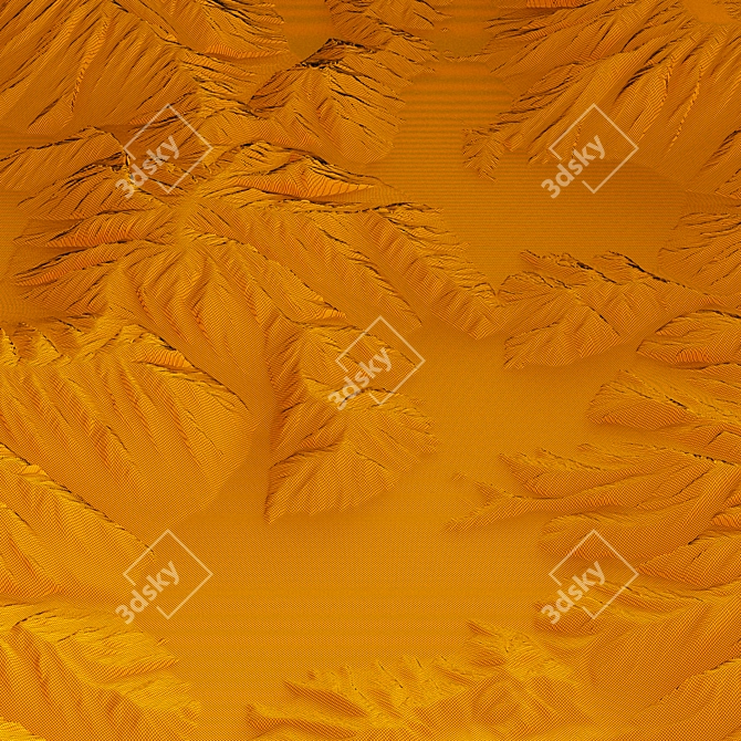 Desert Peaks: 3D Max Textured Mountains 3D model image 3