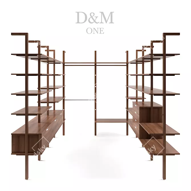 Modular Shelving System ONE 3D model image 1