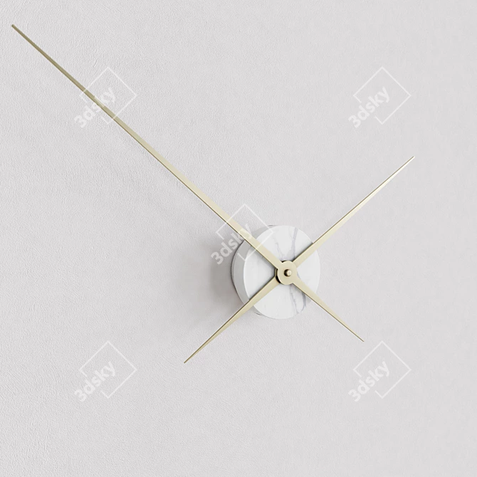 Scandinavian Minimalist Wall Clock Collection 3D model image 2