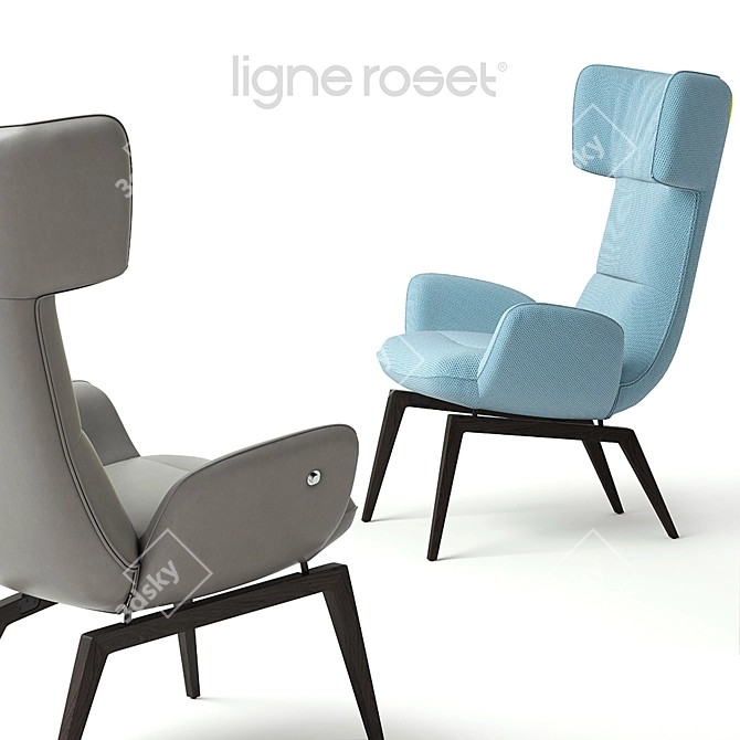 Modern French Design: Ligne Roset @-Chair 3D model image 2