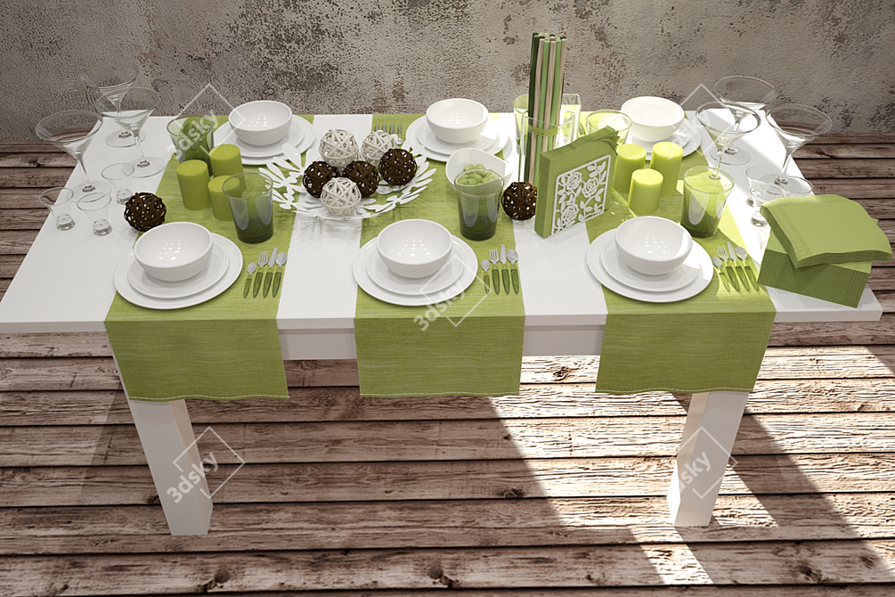 IKEA Table Setting Set 3D model image 2