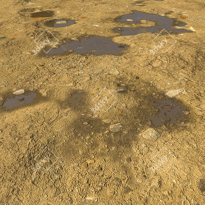 3D Ground Material Set - Corona, 4K Textures 3D model image 1