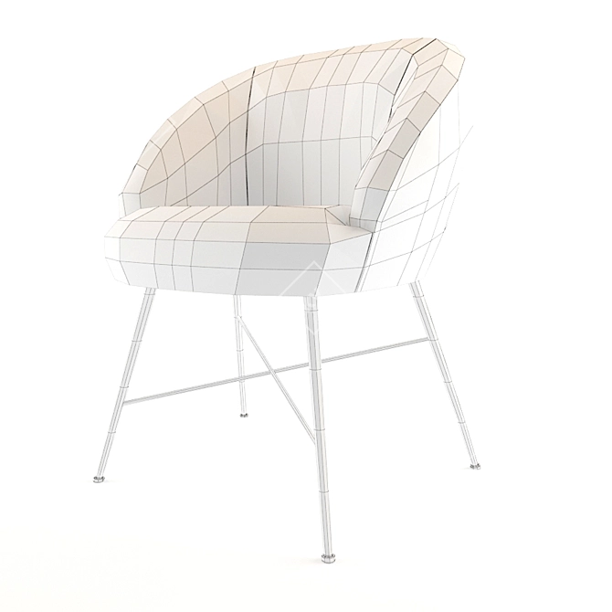 Elegant Laurel Lounge Chair 3D model image 2