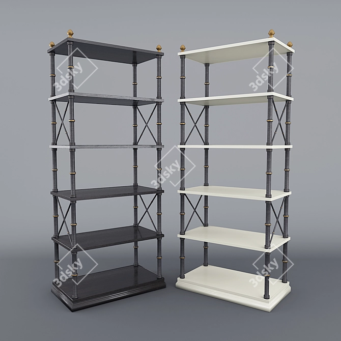 Classic Storage Racks 3D model image 1